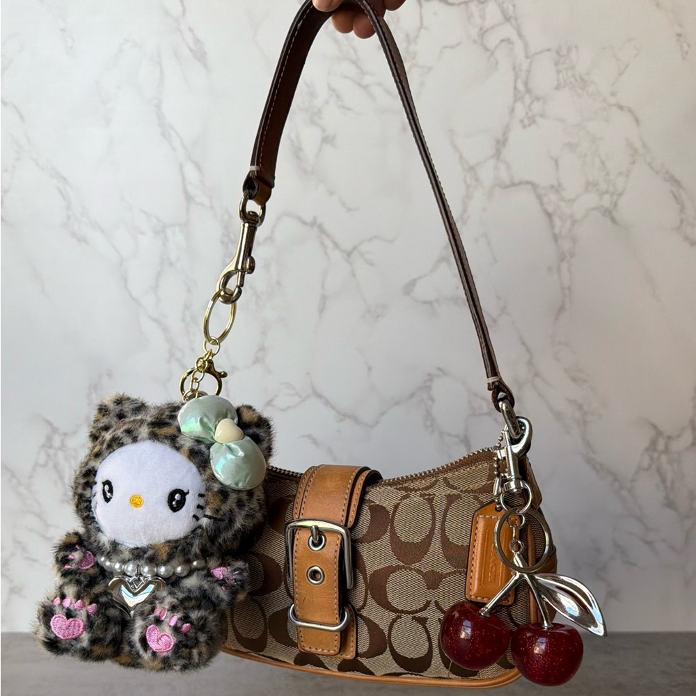 Brown Y2K Coach Mini Demi Buckle Shoulder Bag 🩰˚˖𓍢 🦢✧˚.🎀༘⋆